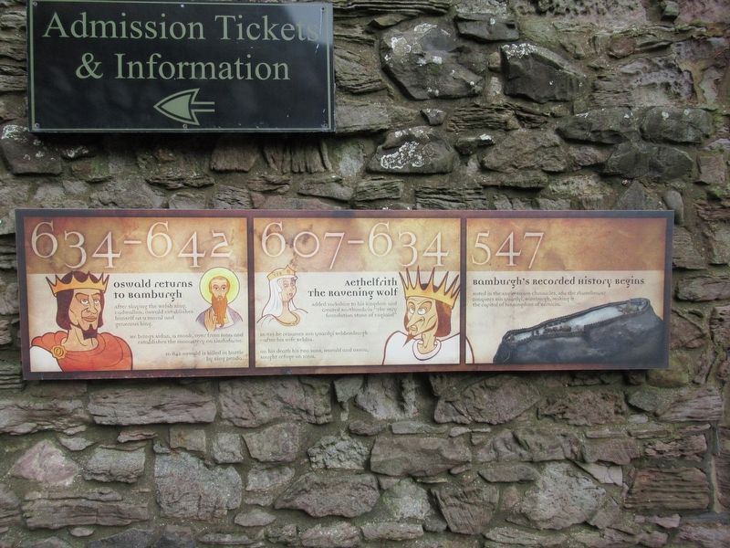 Bamburgh’s Recorded History Marker. Click for full size. Bamburgh’s Recorded History Marker image. Click for full size.