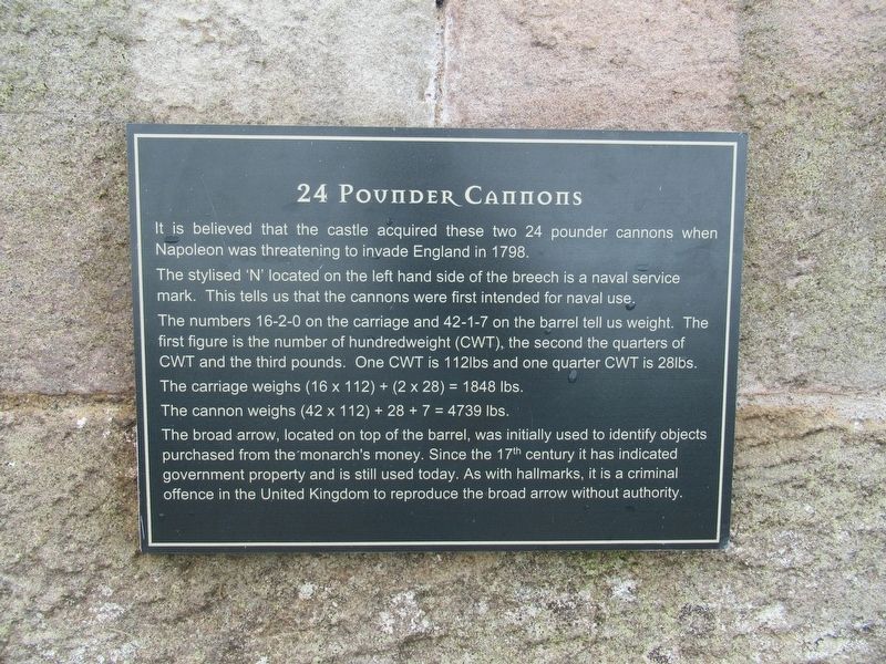 24 Pounder Cannons Marker. Click for full size. 24 Pounder Cannons Marker image. Click for full size.