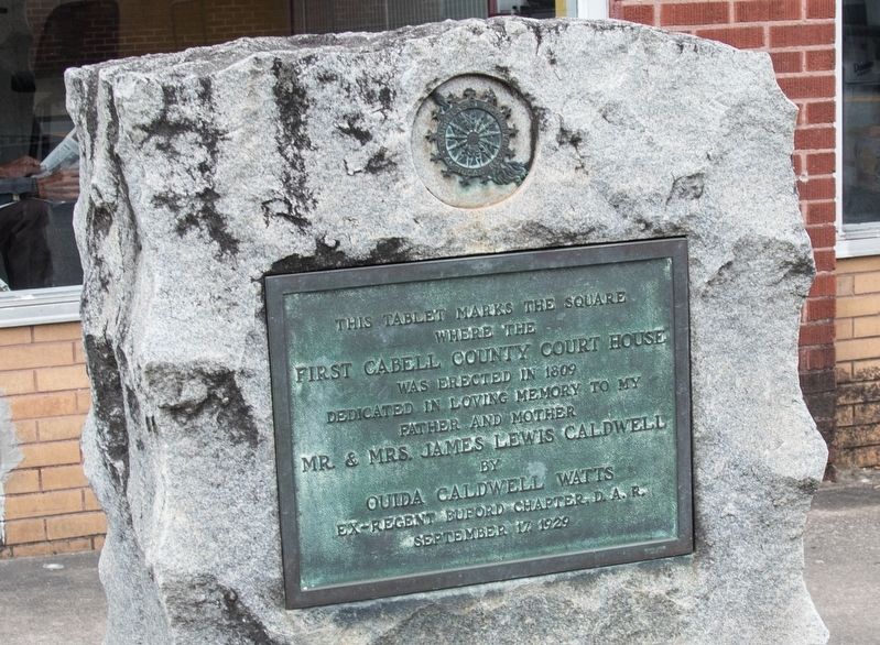 First Cabell County Court House Marker image. Click for full size.