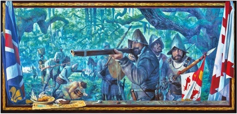 Marker detail: Taking of Indians was the highest priority of De Soto�s soldiers image. Click for full size.