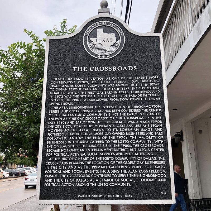 The Crossroads Texas Historical Marker image. Click for full size.