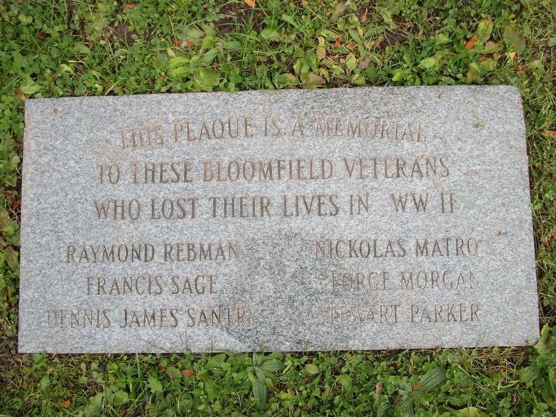 WWII Plaque. Click for full size. WWII Plaque image. Click for full size.