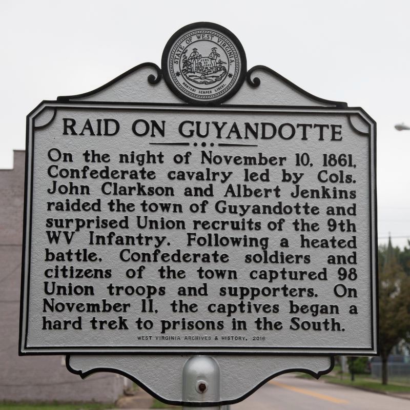 Raid on Guyandotte side of marker image. Click for full size.