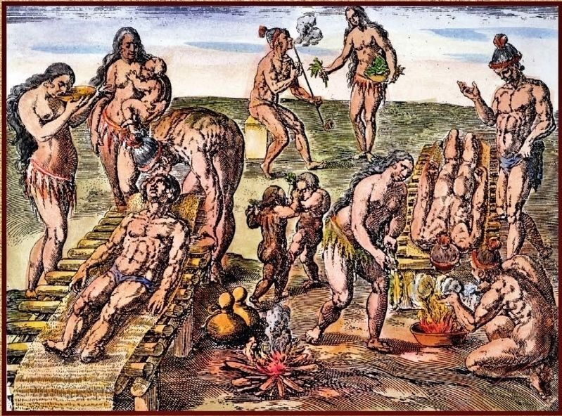 Marker detail: Great epidemics followed in the wake of De Sotos army. Click for full size. Marker detail: Great epidemics followed in the wake of De Sotos army image. Click for full size.