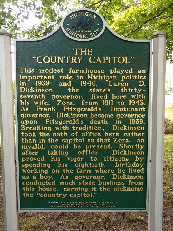 Luren D. Dickinson / The "Country Capitol" Marker. Click for full size. Luren D. Dickinson / The "Country Capitol" Marker image. Click for full size.