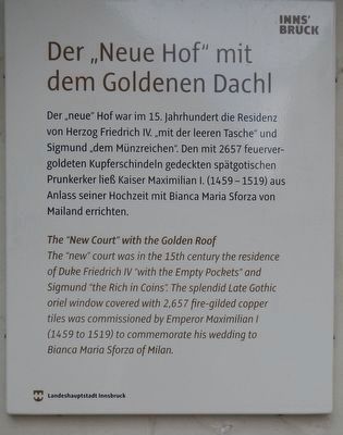 Der "Neue Hof" mit den Goldenen Dachl Marker. Click for full size. Der "Neue Hof" mit den Goldenen Dachl Marker image. Click for full size.