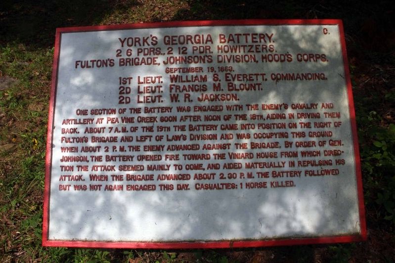 York's Georgia Battery Marker image. Click for full size.