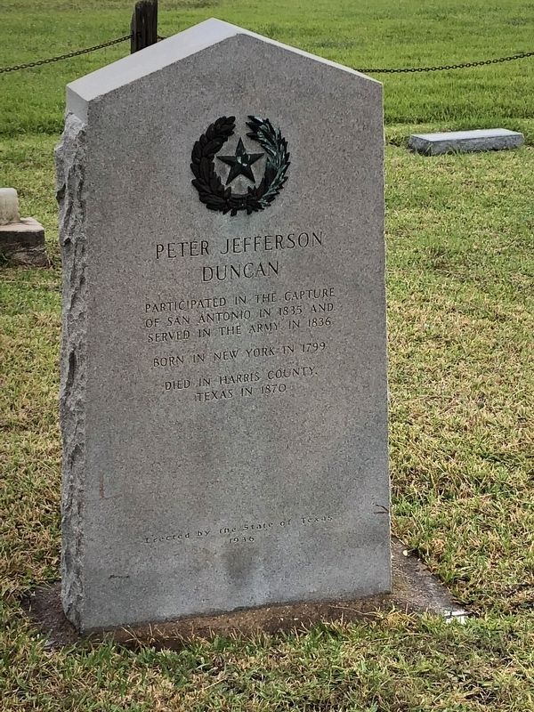Peter Jefferson Duncan Marker. Click for full size. Peter Jefferson Duncan Marker image. Click for full size.