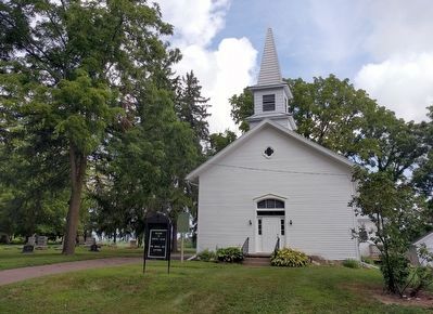 Center Eaton United Methodist Church and Marker. Click for full size. Center Eaton United Methodist Church and Marker image. Click for full size.