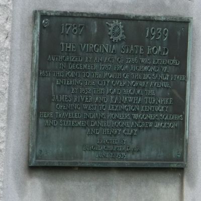 The Virginia Road Marker image. Click for full size.