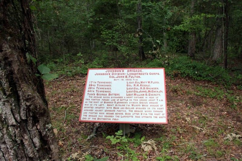 Johnson's Brigade Marker. Click for full size. Johnson's Brigade Marker image. Click for full size.