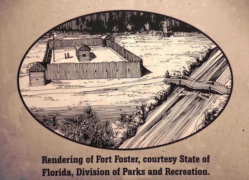 Marker detail: Rendering of Fort Foster image. Click for full size.