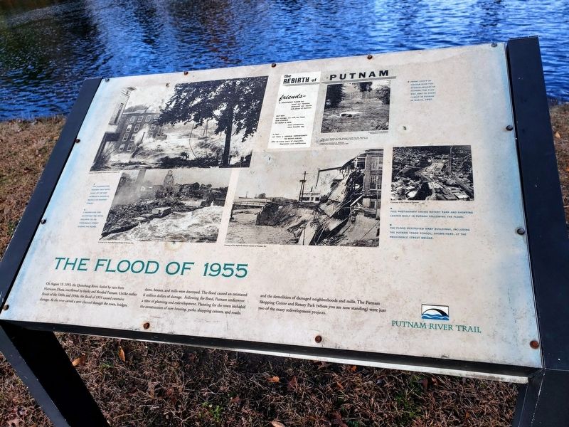The Flood of 1955 Marker. Click for full size. The Flood of 1955 Marker image. Click for full size.