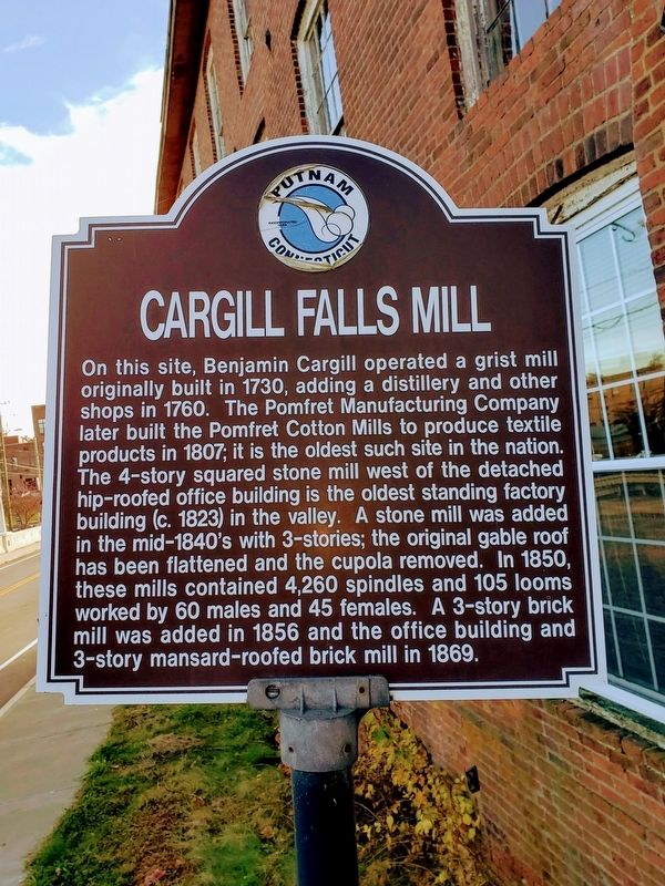 Cargill Falls Mill Marker image. Click for full size.