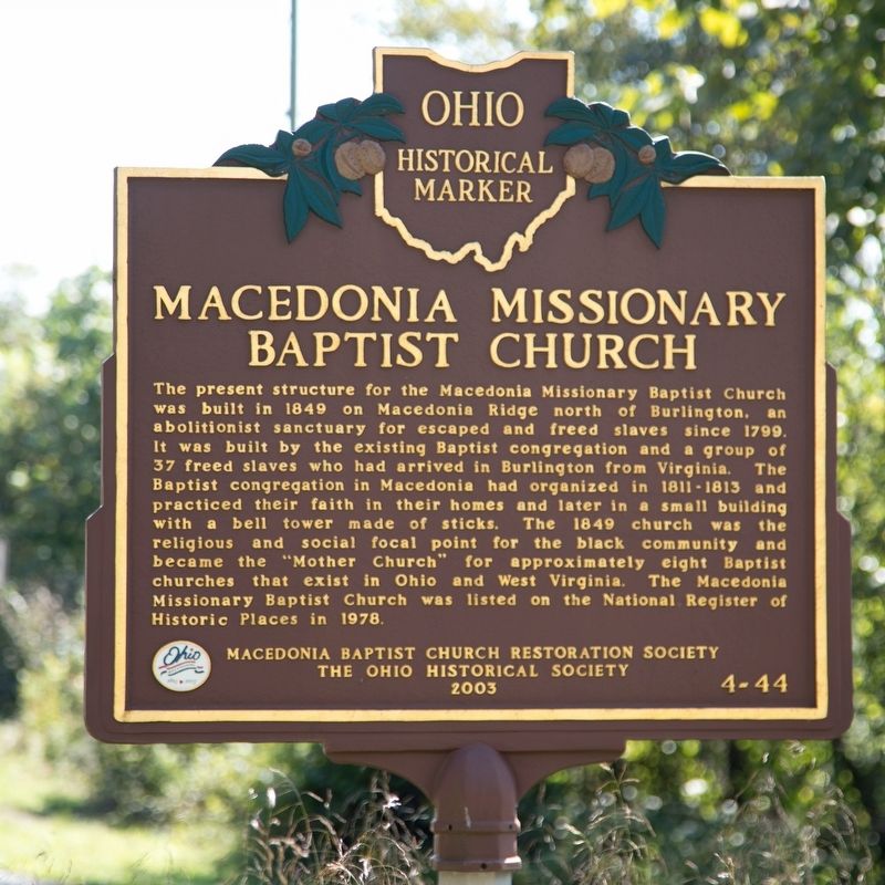 Macedonia Missionary Baptist Church Marker image. Click for full size.