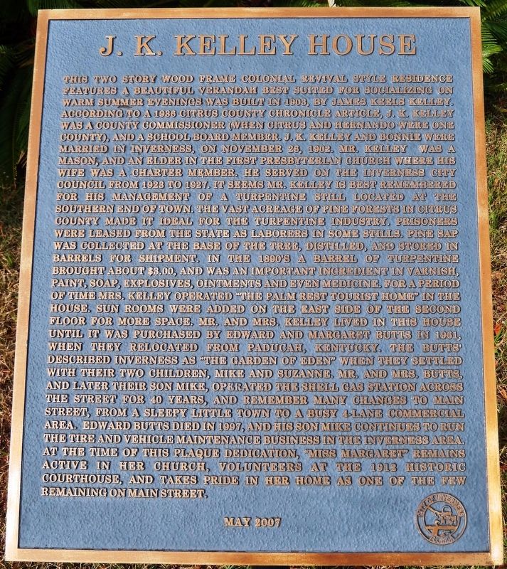 J. K. Kelly House Marker image. Click for full size.