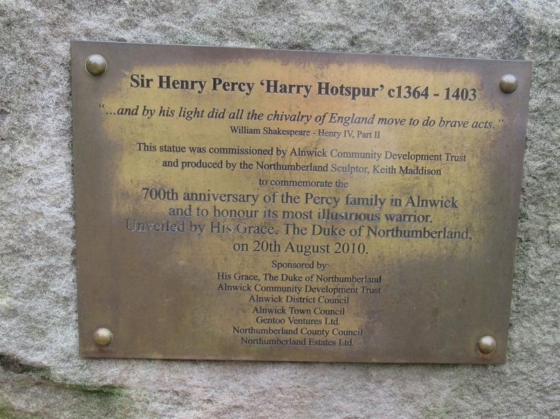 Sir Henry Percy Harry Hotspur Marker image. Click for full size.