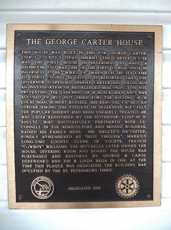 The George Carter House Marker image. Click for full size.