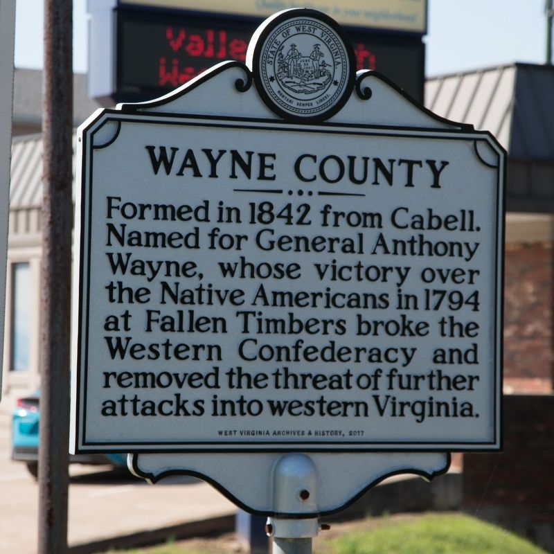 Wayne County side of marker image. Click for full size.
