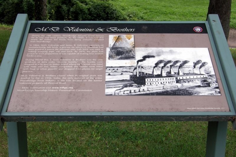 M.D. Valentine & Brothers Marker image. Click for full size.