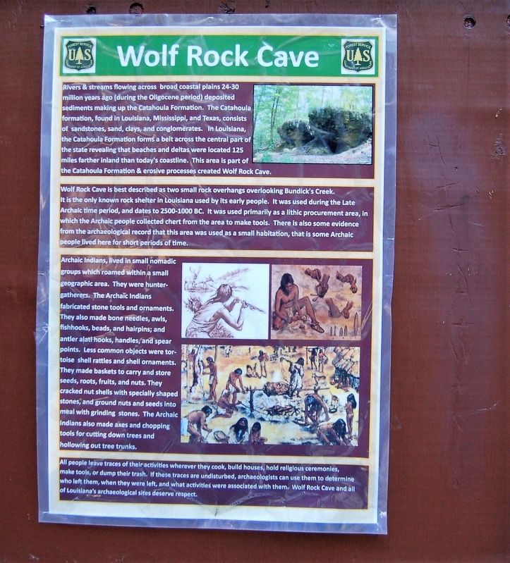 Wolf Rock Cave Marker image. Click for full size.