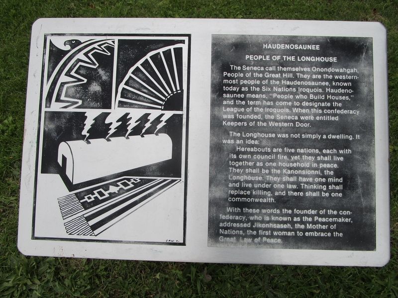 Haudenosaunee Marker. Click for full size. Haudenosaunee Marker image. Click for full size.