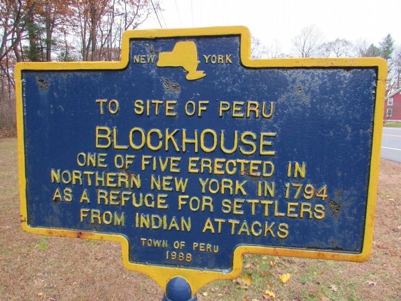 To Site of Peru Blockhouse Marker image. Click for full size.