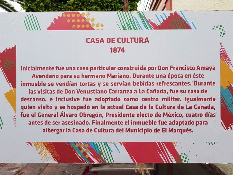 El Marqus Cultural Center Marker image. Click for full size.
