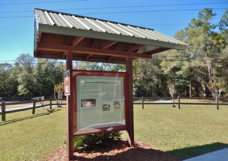 Falling Creek Falls Marker Kiosk (<i>wide view; Falling Creek Road in background</i>) image, Touch for more information
