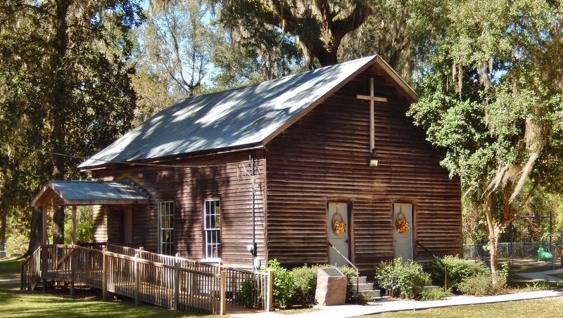 Falling Creek Methodist Church (<i>southeast corner view; marker visible near door</i>) image. Click for full size.