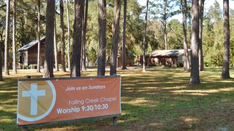 Falling Creek Methodist Church Sign (<i>turn here to access marker</i>) image. Click for full size.