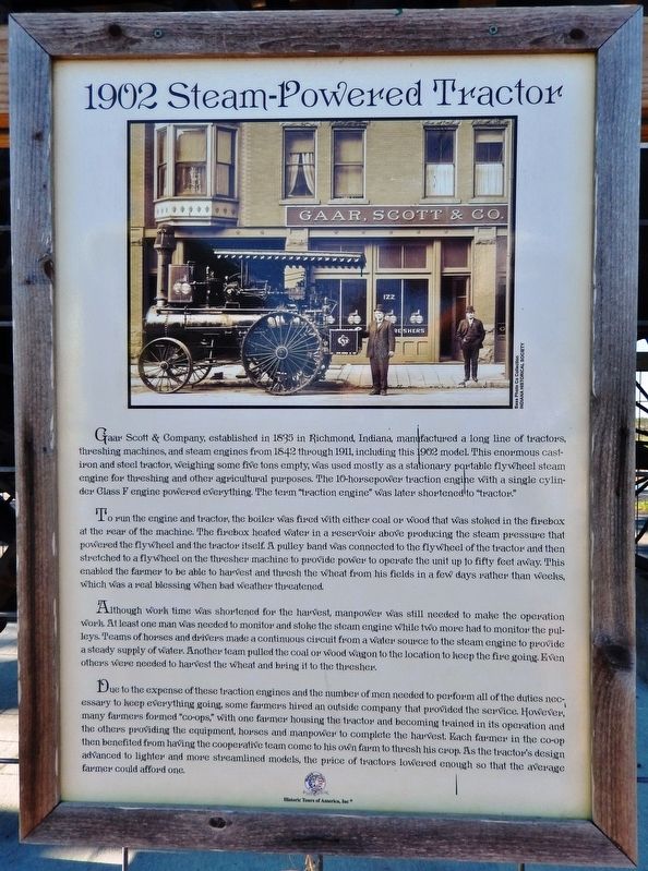 1902 Steam-Powered Tractor Marker image. Click for full size.