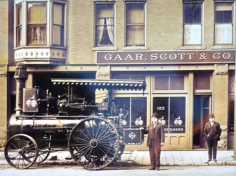 Marker detail: 1902 Gaar Scott & Company Steam-Powered Tractor. Click for full size. Marker detail: 1902 Gaar Scott & Company Steam-Powered Tractor image. Click for full size.