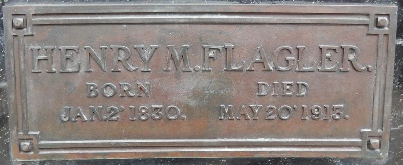 Henry M. Flagler Monument detail image. Click for full size.