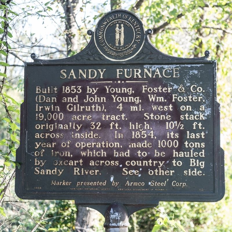 Sandy Furnace side of marker image. Click for full size.