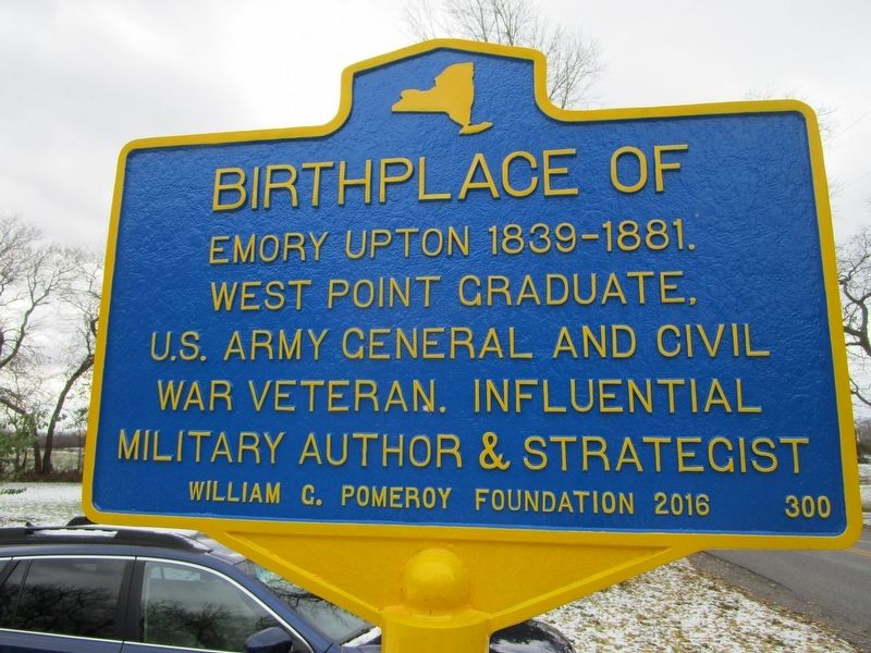 Birthplace of Emory Upton Marker image. Click for full size.