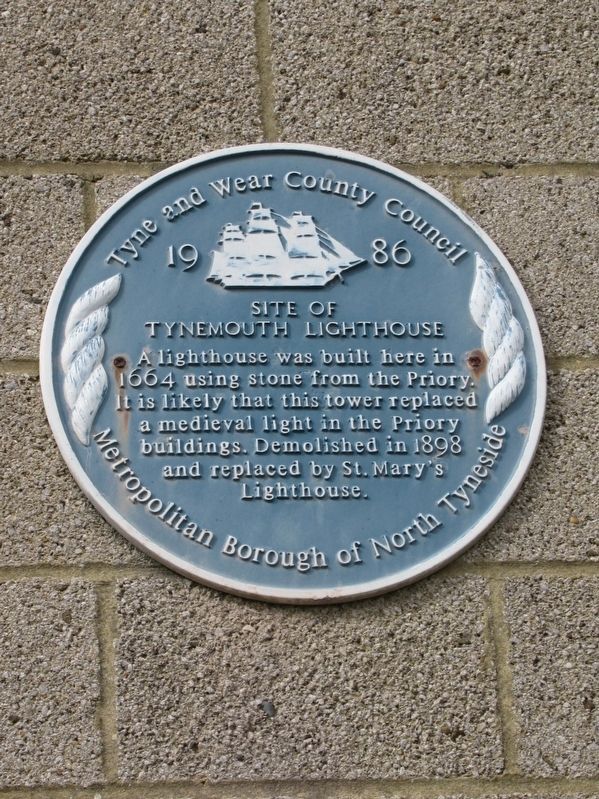Site of Tynemouth Lighthouse Marker image. Click for full size.