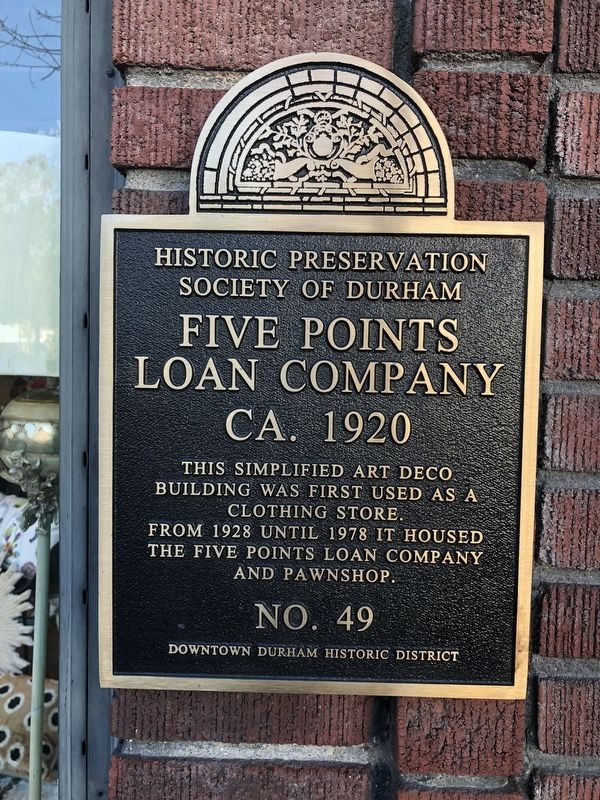 Five Points Loan Company Marker image. Click for full size.