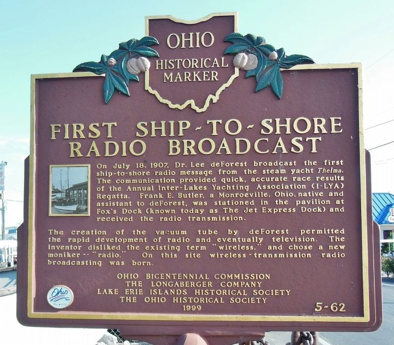First Ship-To-Shore Radio Broadcast Marker image. Click for full size.
