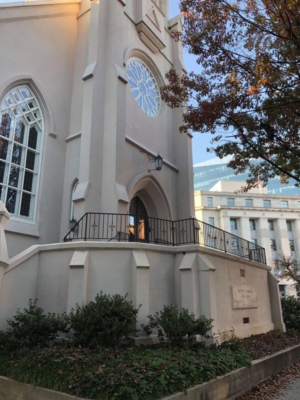 First Baptist Church Marker. Click for full size. First Baptist Church Marker image. Click for full size.