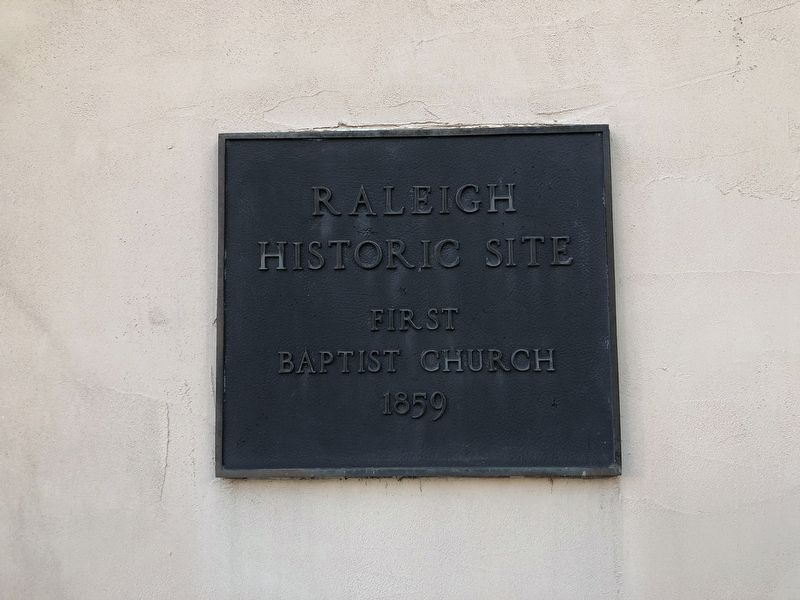 Raleigh Historic Site plaque on the north side of the building image. Click for full size.
