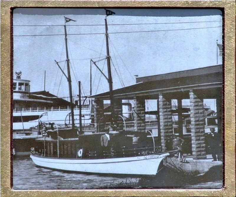 Marker inset photo: Steam Yacht, circa early 1900s image. Click for full size.