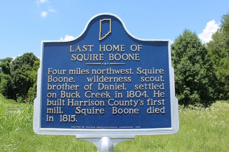 Last Home of Squire Boone Marker image. Click for full size.