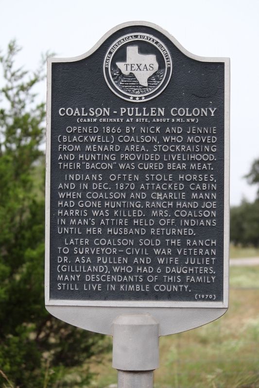 Coalson-Pullen Colony Marker image. Click for full size.