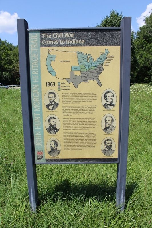 The Civil War Comes to Indiana Marker. Click for full size. The Civil War Comes to Indiana Marker image. Click for full size.