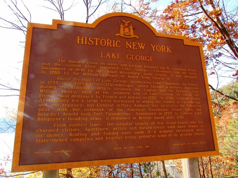 Lake George Marker image. Click for full size.