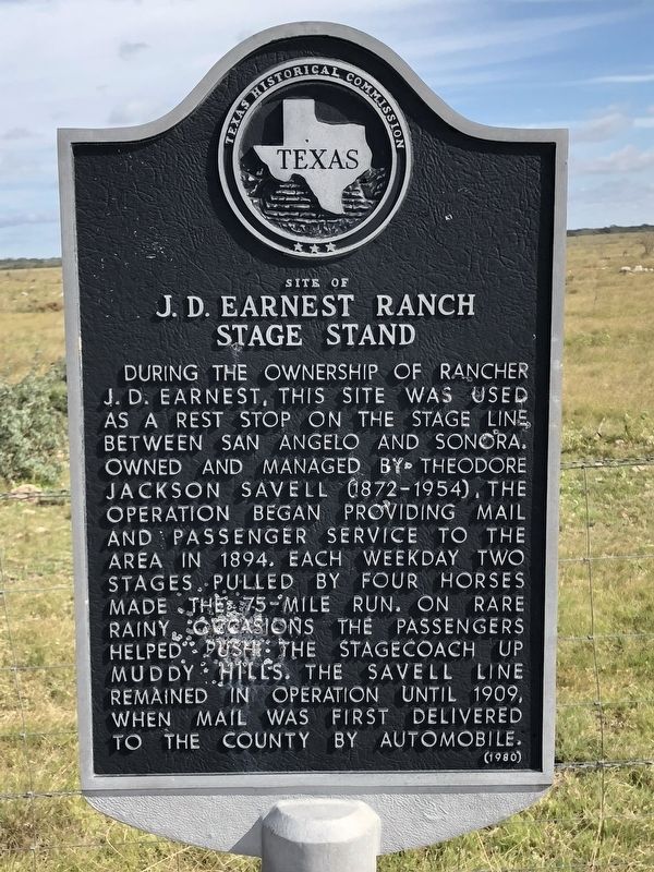 Site of J.D. Earnest Ranch Stage Stand Marker. Click for full size. Site of J.D. Earnest Ranch Stage Stand Marker image. Click for full size.
