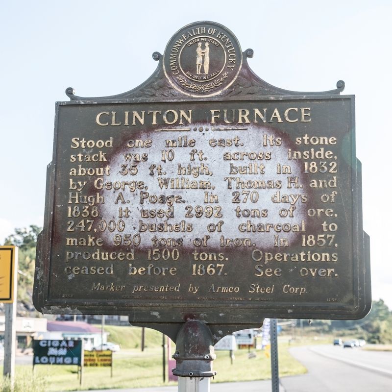 Clinton Furnace side of marker image. Click for full size.