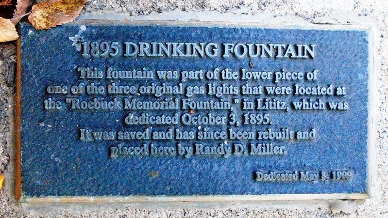 1895 Drinking Fountain Marker image. Click for full size.