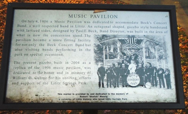 Music Pavilion Marker image. Click for full size.